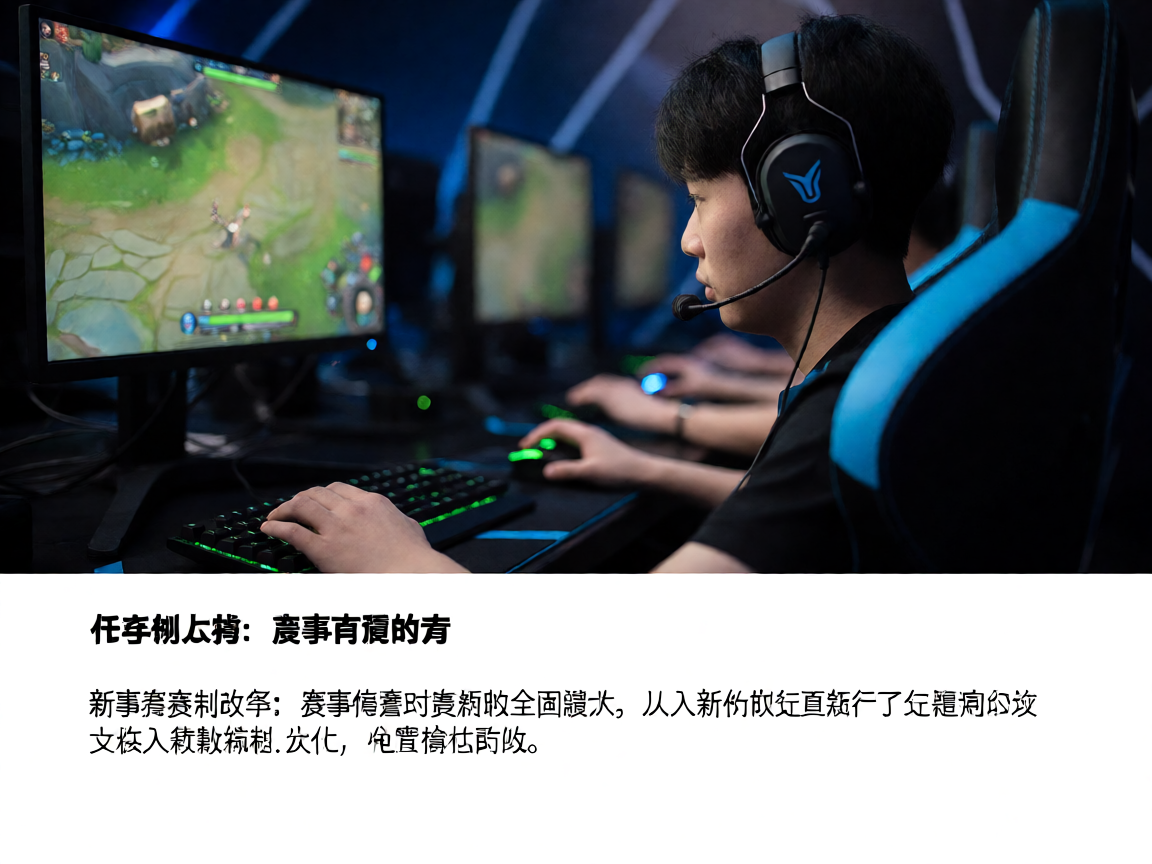电竞选手在训练中专注操作，屏幕显示游戏界面